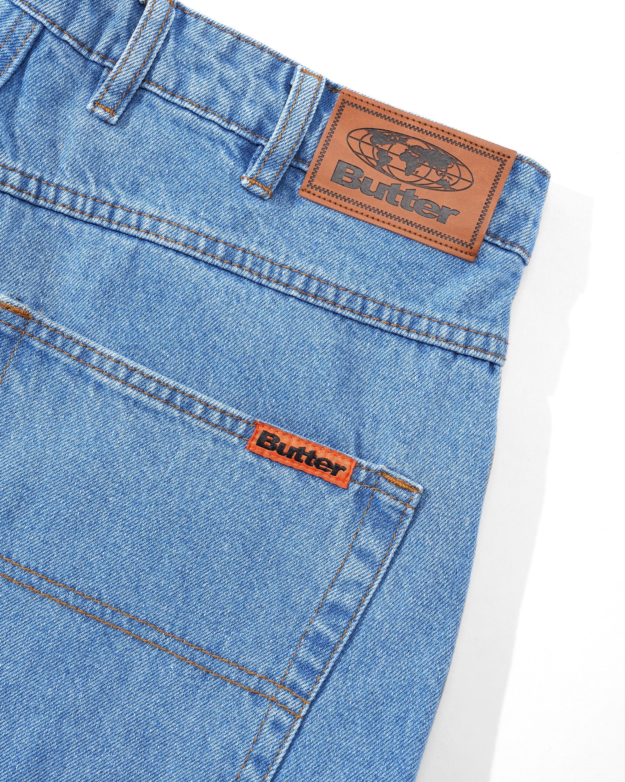 Butter Goods Relaxed Denim Jeans - Washed Indigo - Image 4