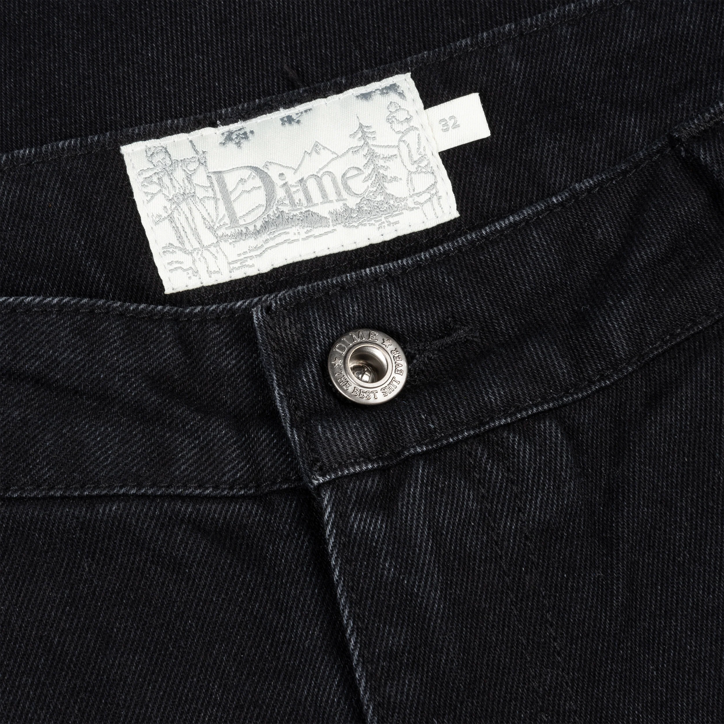 Dime Classic Relaxed Denim Pants - Black - Image 3