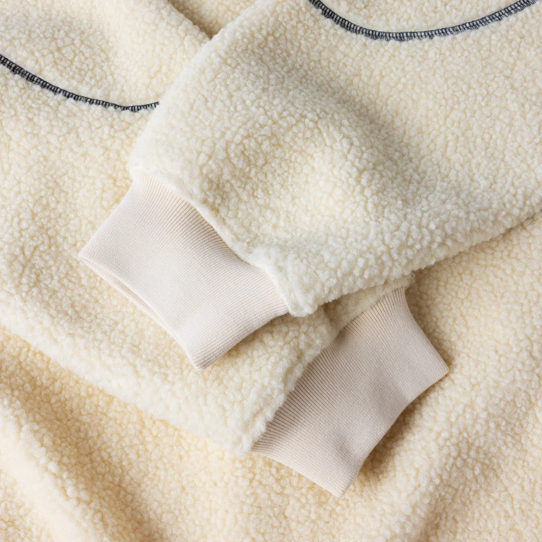 Dime Polar Fleece Sherpa Zip - Cream - Image 3