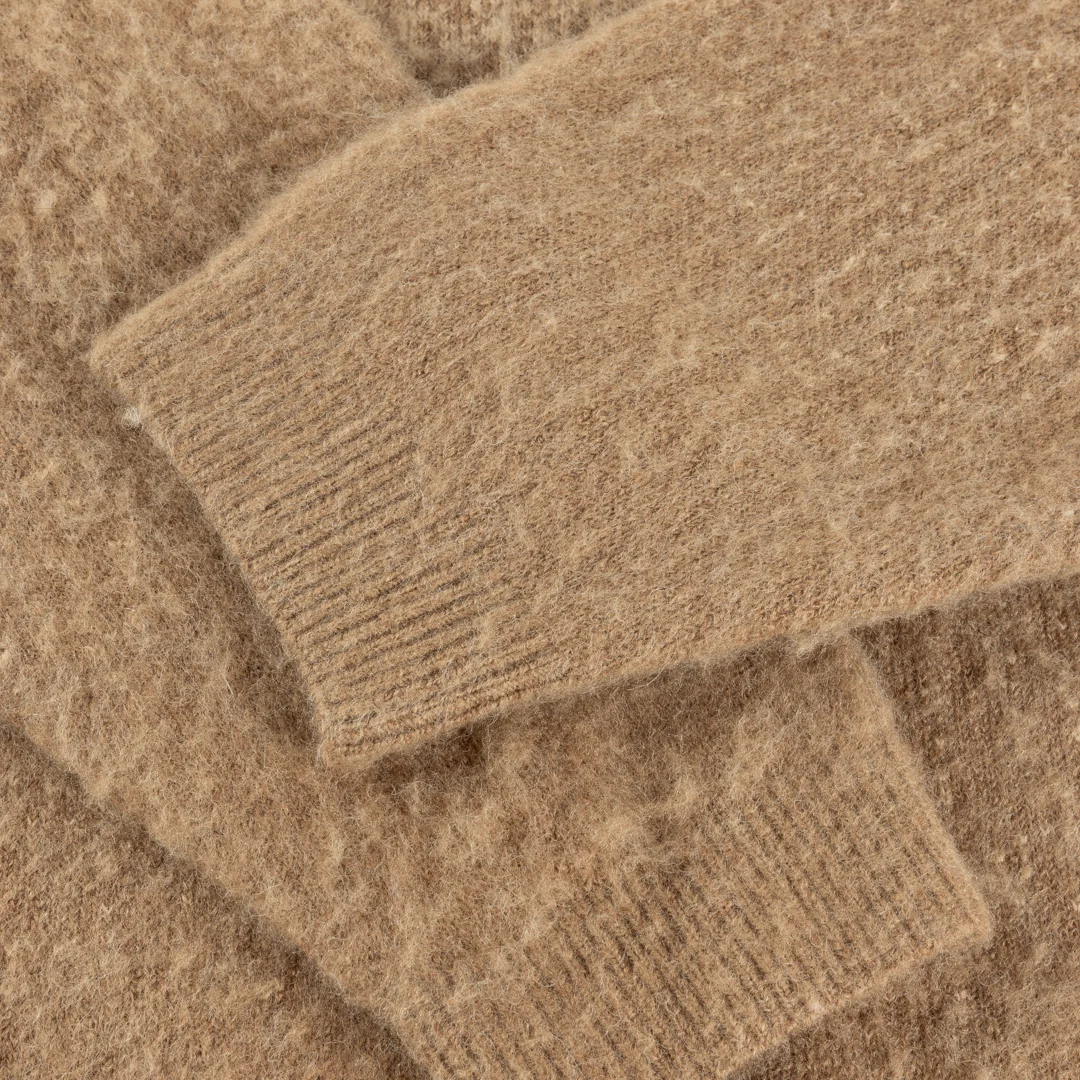 Dime Mohair Double Zip Knit - Camel - Image 4